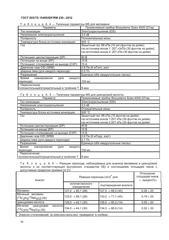 ГОСТ ISO/TS 15495/IDF/RM 230-2012, страница 16